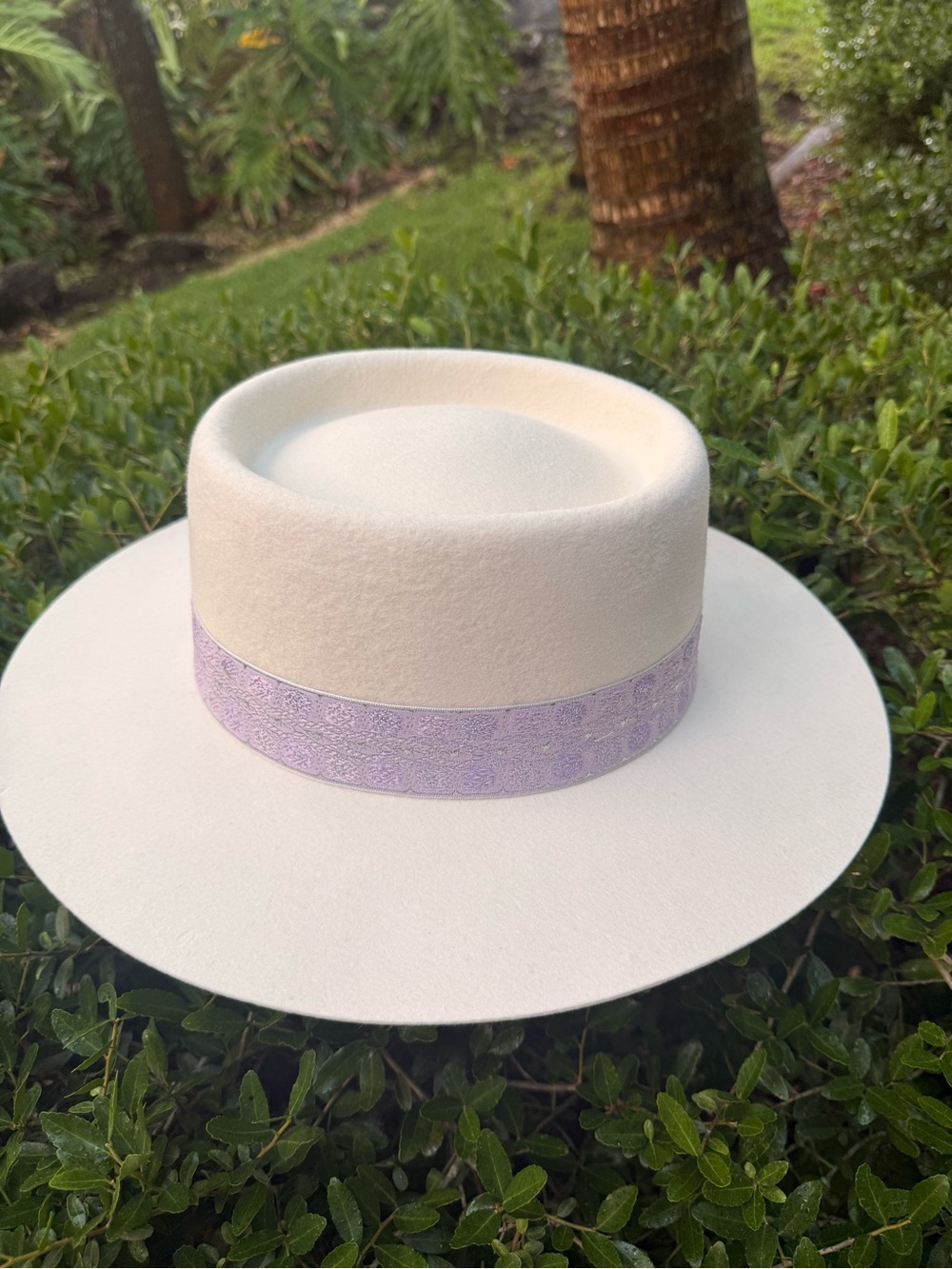 Lack Of Color Cream and Lavender Hat - Picture 6 of 12